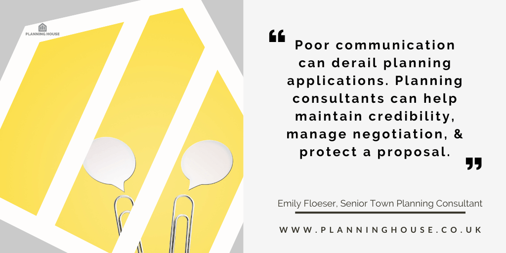 Poor communication is one of the most common causes of delay and refusal in planning applications. This article explains why allowing your planning consultant to lead engagement with the Local Planning Authority helps maintain credibility, manage negotiation, and protect the proposal.