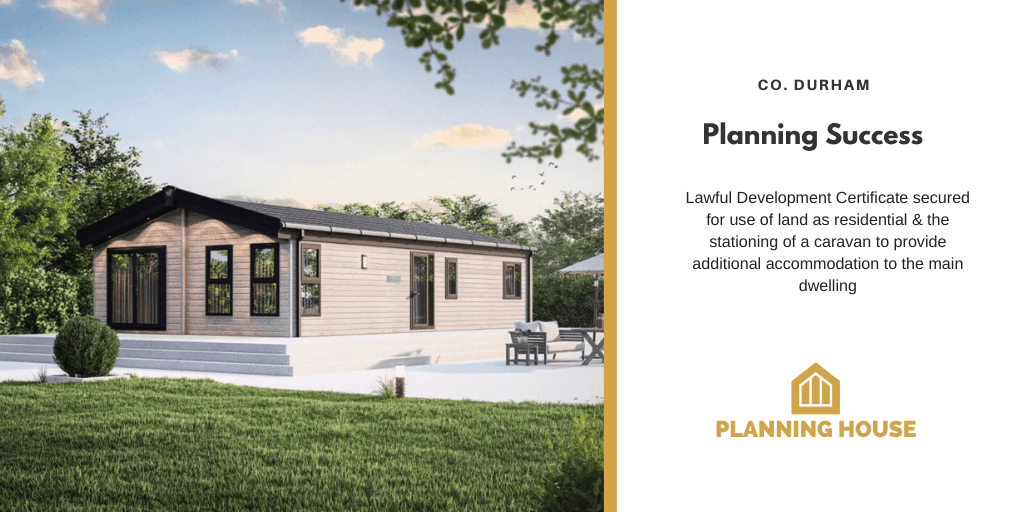 LDC for granted for use of land as garden and caravan for additional accommodation 